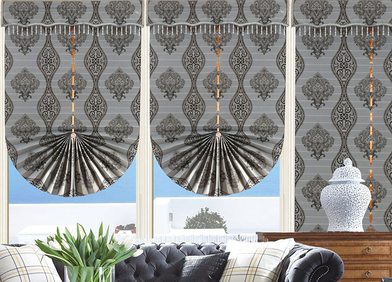 Rèm roman rẻ quạt NC04